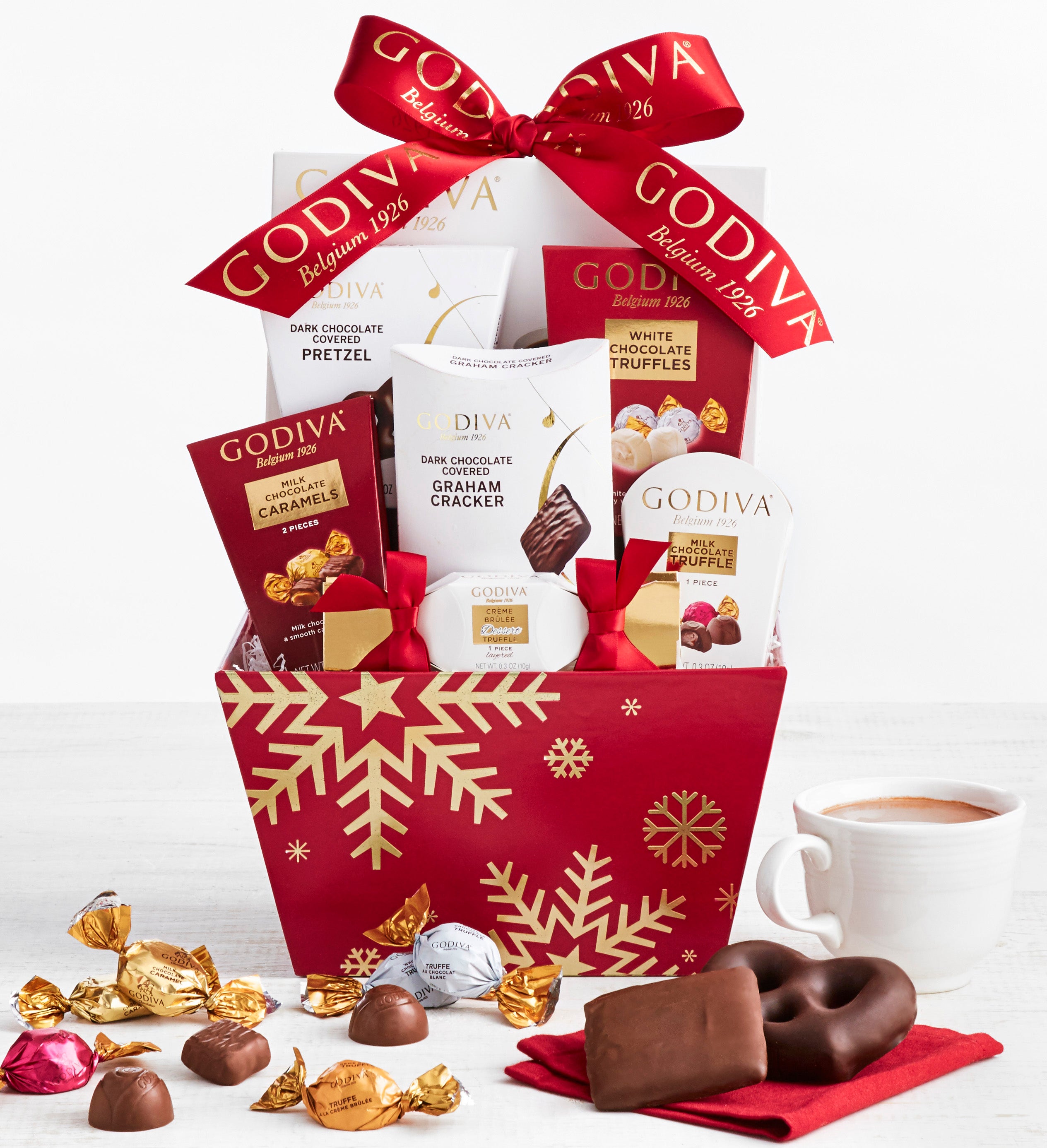 Godiva Holiday Snowflake Gift Basket