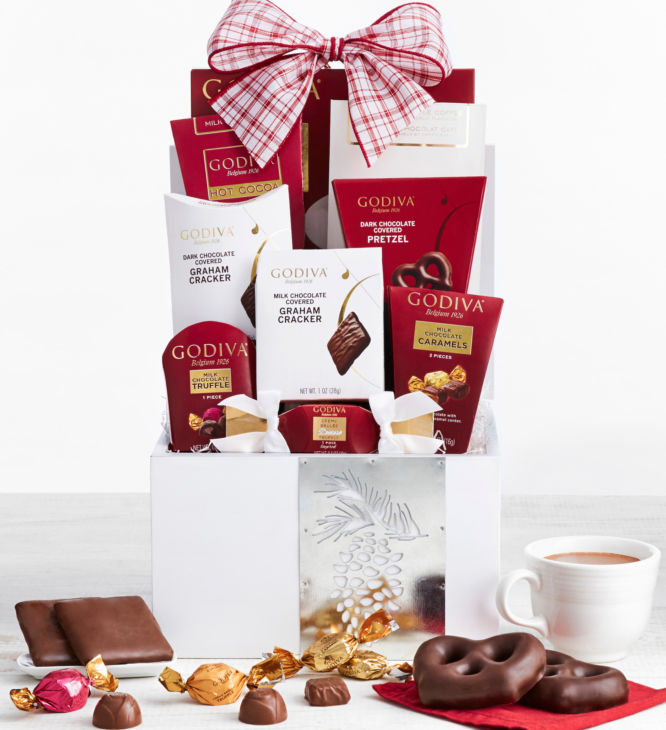 Godiva Winter White Wood Gift Box